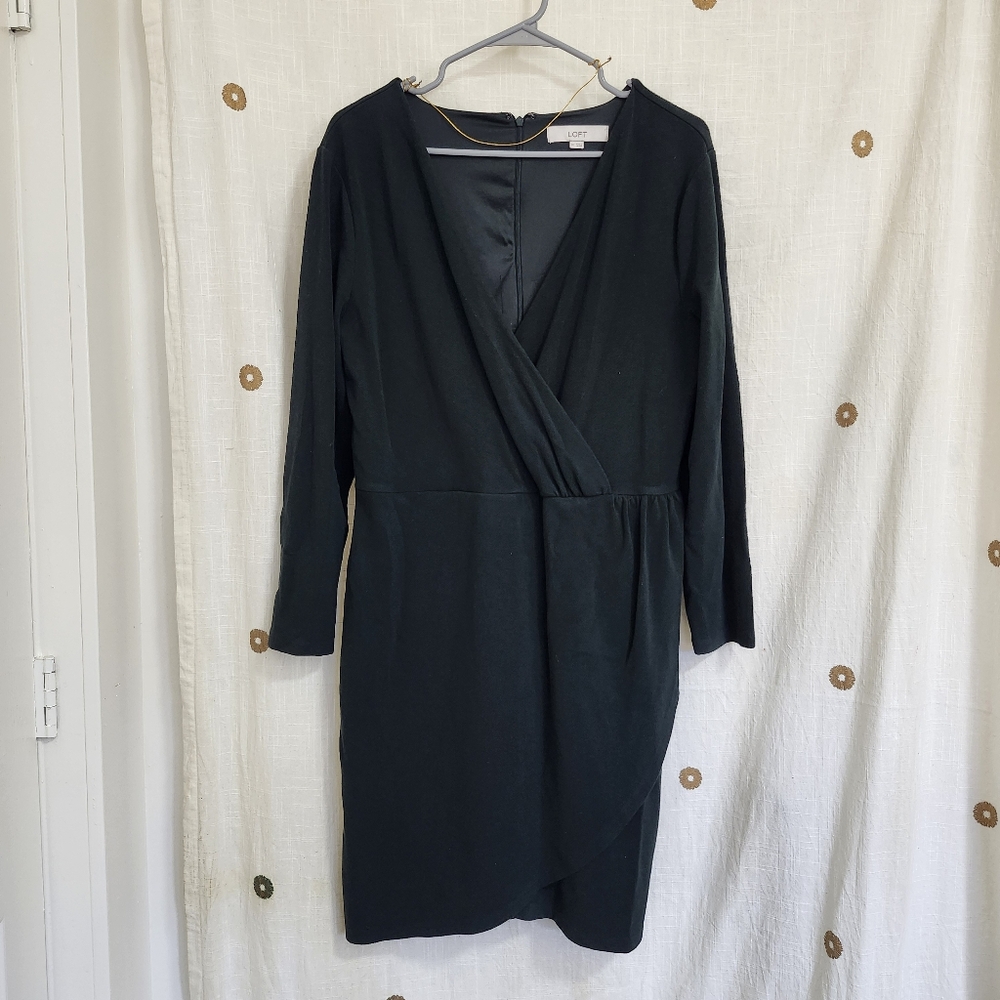 LOFT Black Wrap Dress